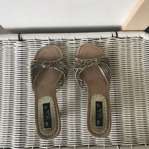 Rule Steve Madden metallic open toed heels Size 7 - Picture 5 of 11